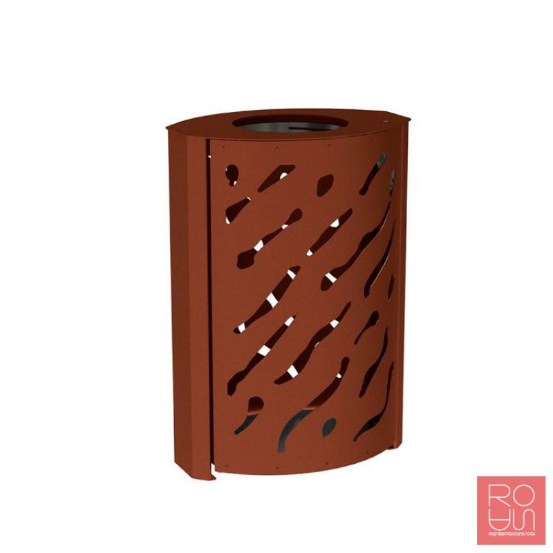 Paperera metàl·lica per exteriors model Venècia